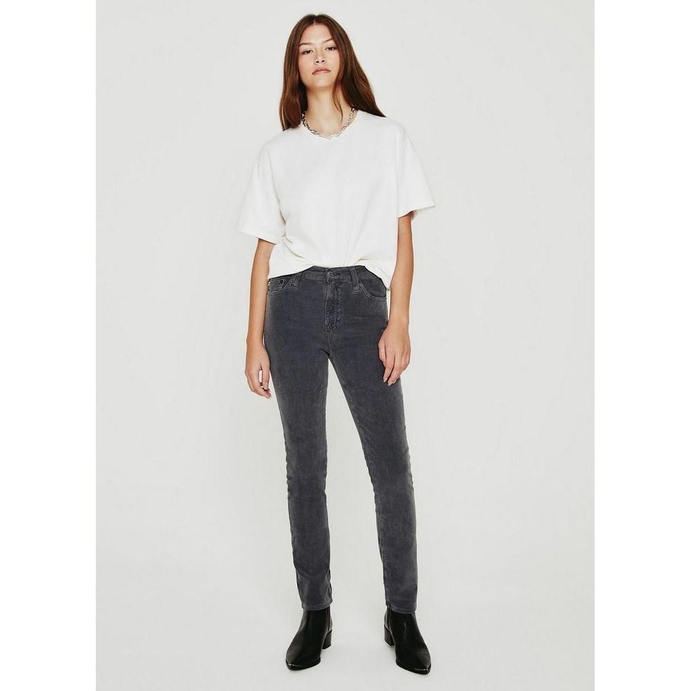 AG Adriano Goldschmied The Prima Ankle Corduroy Pants Gray 25R AGW219CIWV